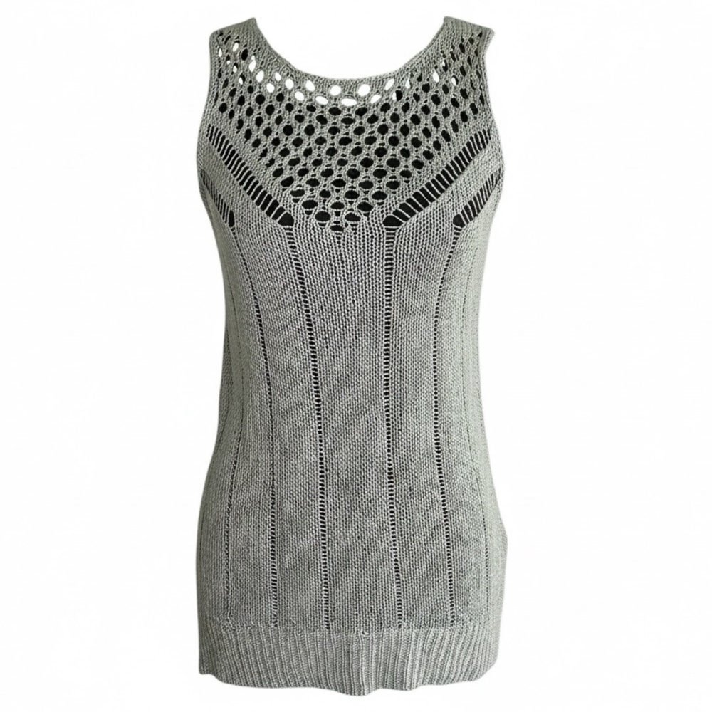 Michael Kors Knit Tank Top Sage Green Sleeveless Tunic Size S